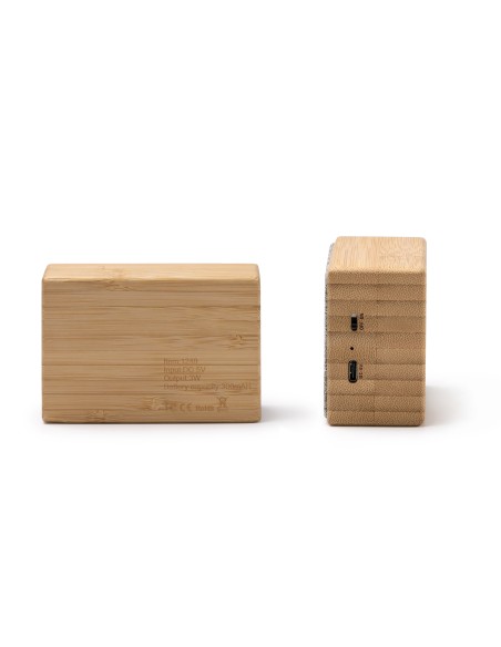 Wireless speaker made of bamboo and recycled polyester RPET - BUFER