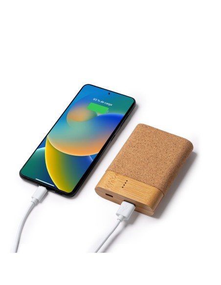 5000 mAh External Battery with Cork and Bamboo - KOBE
