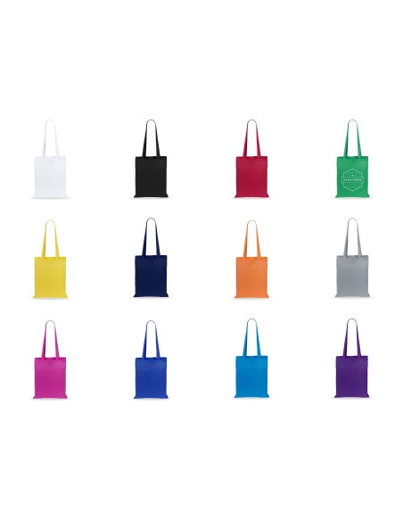 détail des couleurs assorties du sac en coton Geiser