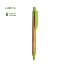 Bolígrafo de bambú con acabados de plástico y caña de trigo - SYDOR