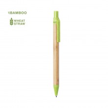 Bolígrafo de bambú con acabados de plástico y caña de trigo - ROAK