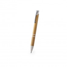 Bolígrafo de bambú con acabados de plástico y caña de trigo - LETTEK