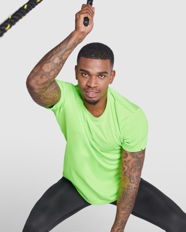 Short-sleeved technical T-shirt with... Short-sleeved technical T-shirt with...
