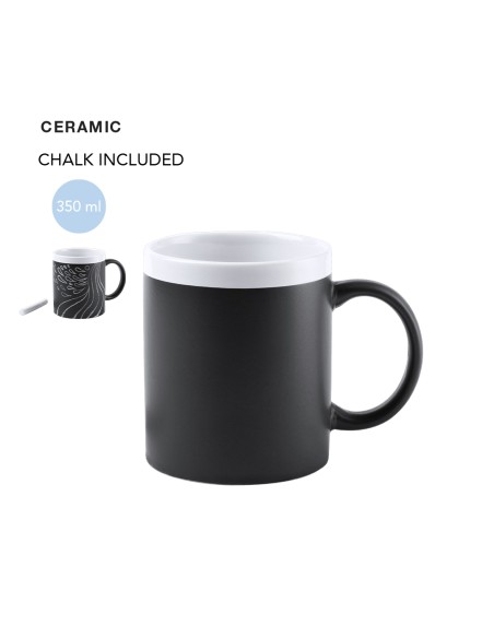 Ceramic mug with chalkboard 350ml - Colorful