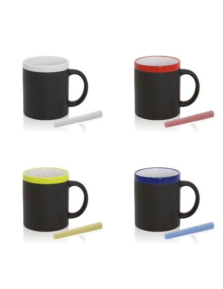 Mug tableau en céramique avec craie 350ml - Coloré