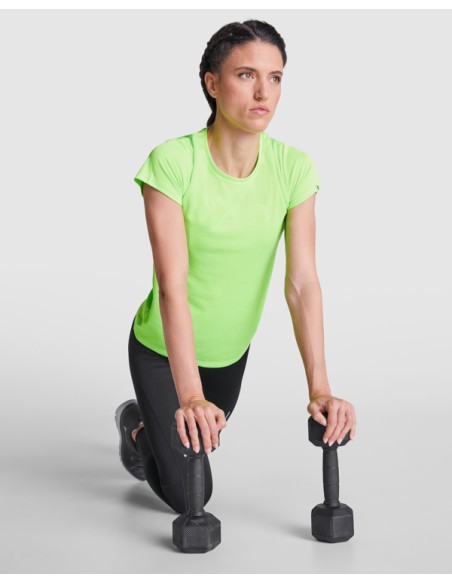 T-shirt technique ajusté à manches courtes en tissu polyester recyclé CONTROL DRY 135 g/m² col rond - FEMME - IMOLA ROLY