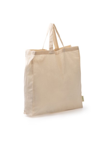 Sac en coton bio 120g/m2 avec anses courtes et fond renforcés (40x40x10cm) - NARBONA