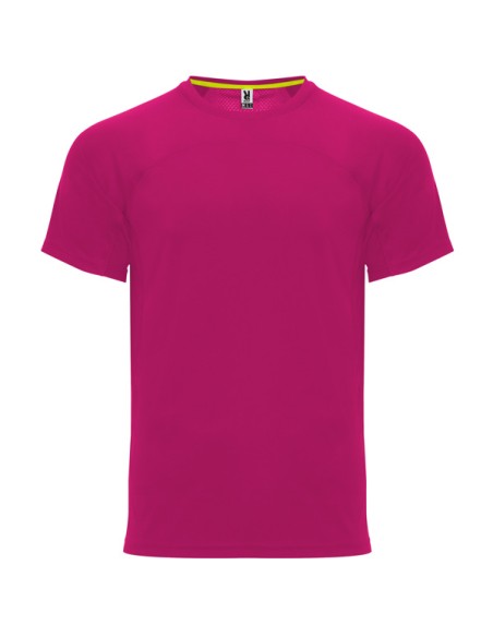 Unisex 140 g/m² raglan sleeve technical t-shirt round neck - MONACO ROLY