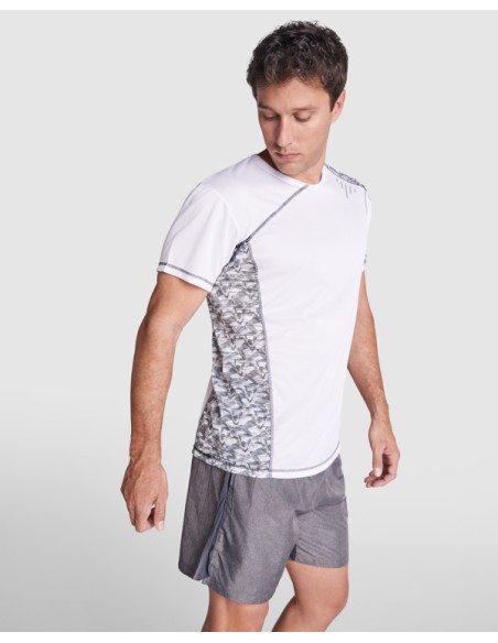 Samarreta tècnica màniga ranglán amb panells sublimats 130 g/m² coll rodó - SOCHI ROLY