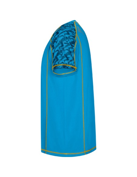 Samarreta tècnica màniga ranglán amb panells sublimats 130 g/m² coll rodó - SOCHI ROLY