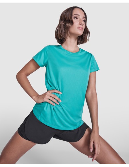 T-shirt technique ajusté pour femme en polyester recyclé, manches courtes - ESTORIL WOMAN ROLY