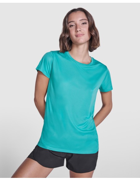 Women's fitted technical T-shirt made of short-sleeved recycled polyester - ESTORIL WOMAN ROLY