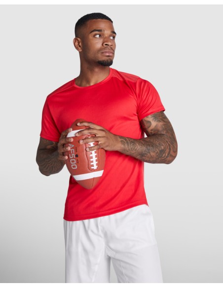 Short-sleeved, round-neck technical T-shirt for adults and children - Detroit Roly