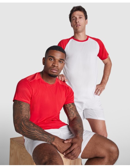 Short-sleeved, round-neck technical T-shirt for adults and children - Detroit Roly