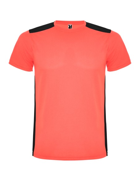 Short-sleeved, round-neck technical T-shirt for adults and children - Detroit Roly