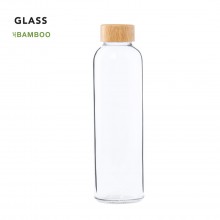 Bidón de cristal tapón bambú 500ml - YONSOL