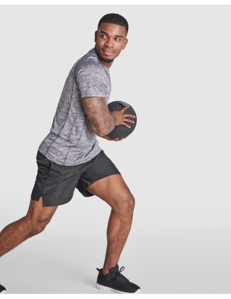 Short-sleeved technical sports t-shirt made of space-dye polyester for adults and children - Austin Roly