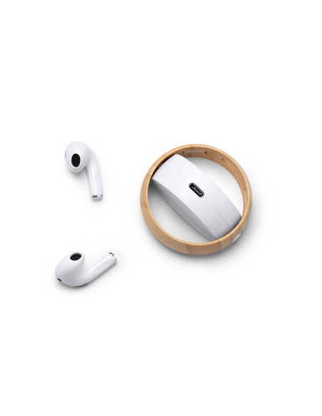 Auriculares Inalambricos de Bambú Personalizable - AURON