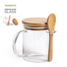 Taza de cristal / bambú 420 mL KIPAL