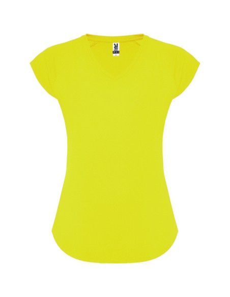 Samarreta tècnica esportiva entallada màniga curta 160 g/m² escot en bec ADULT - AVUS ROLY