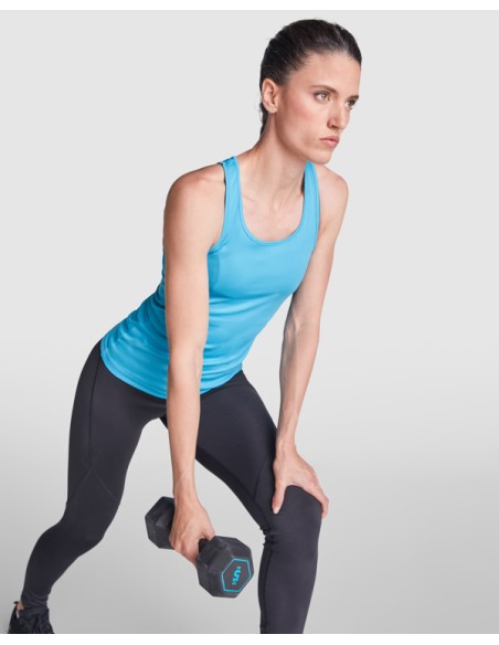 Women's fitted technical tank top with racerback - SHURA ROLY