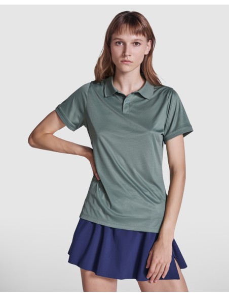 Polo técnico de manga corta entallada poliéster reciclado 125g/m²  - TORMO WOMAN ROLY