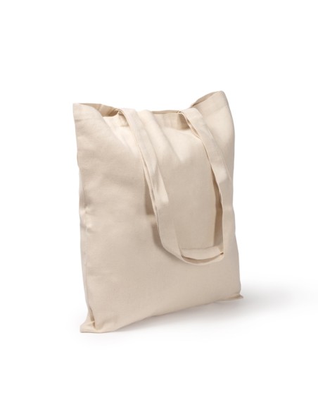 Bolsa combinada 70% algodón reciclado 30% poliéster reciclado (140g/m2) asas largas (41x37cm) - LOREN