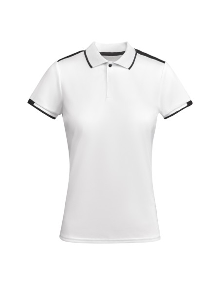 Women's fitted short-sleeved technical polo shirt, recycled polyester 150g/m² - Tamil Woman Roly