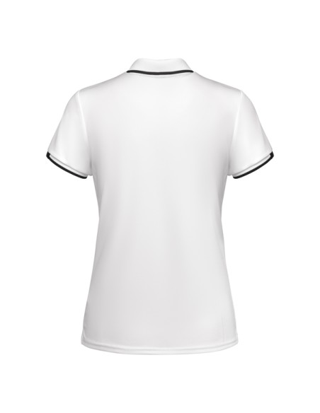 Women's fitted short-sleeved technical polo shirt, recycled polyester 150g/m² - Tamil Woman Roly