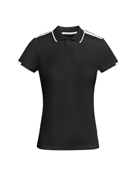 Women's fitted short-sleeved technical polo shirt, recycled polyester 150g/m² - Tamil Woman Roly