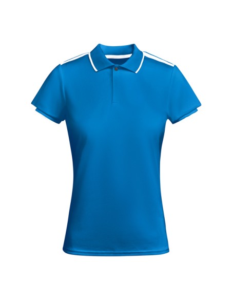 Women's fitted short-sleeved technical polo shirt, recycled polyester 150g/m² - Tamil Woman Roly