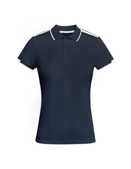 Women's fitted short-sleeved technical polo shirt, recycled polyester 150g/m² - Tamil Woman Roly