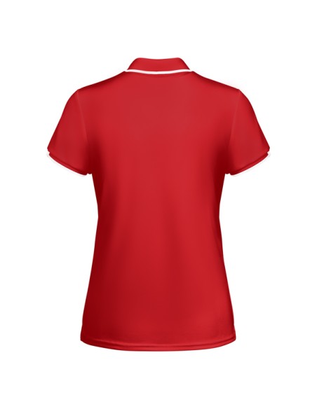 Women's fitted short-sleeved technical polo shirt, recycled polyester 150g/m² - Tamil Woman Roly
