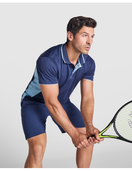 Adult two-tone breathable short-sleeved technical polo shirt - MONTMELO ROLY