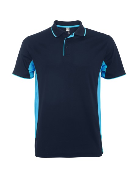 Adult two-tone breathable short-sleeved technical polo shirt - MONTMELO ROLY