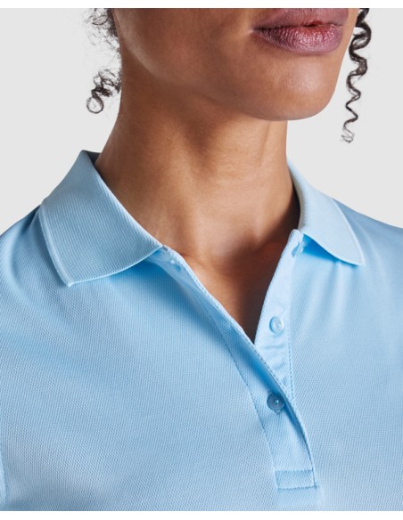 Women's fitted short-sleeved technical polo shirt - Monzha Woman Roly