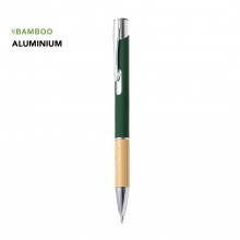 Bolígrafo aluminio y bambú - KOLKA