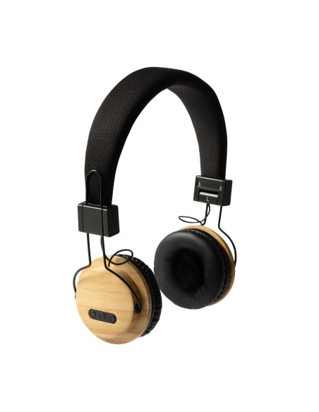 Auricular Inálambrico de Tejido RPET y Bambú Personalizable - TANGO