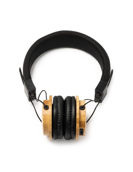 Customizable RPET and Bamboo Fabric Wireless Earphone - TANGO