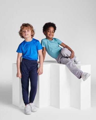 Pantalon long en maille de coton unie...