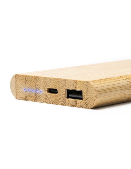 Batterie externe personnalisable en bambou 6 000 mAh – MISTY