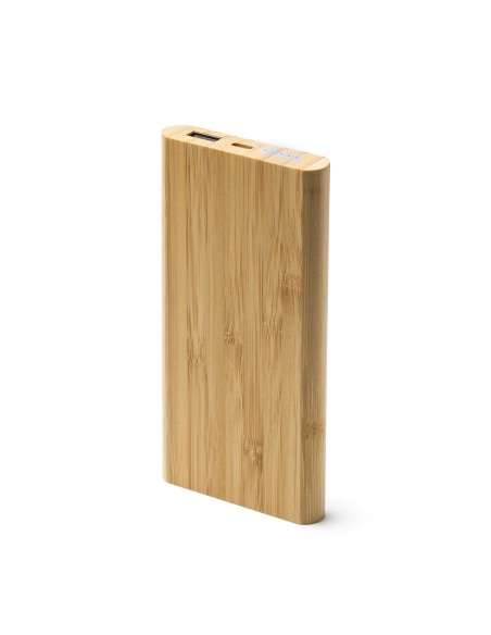 Bateria Externa de 6000 mAh de Bambú Personalitzable - MISTY