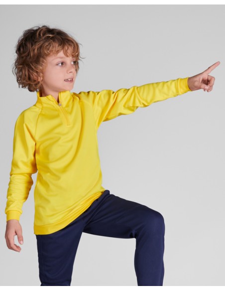 Dessuadora esportiva amb mitja cremallera polièster - ADULT I INFANTIL - EPIRO ROLY