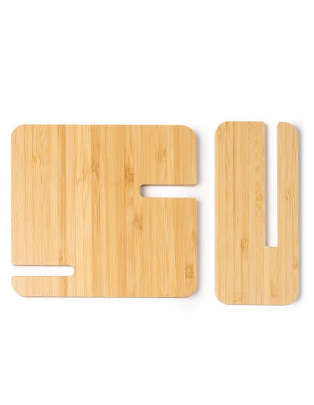 Support de chargeur en bambou personnalisable 3 en 1 KROSY