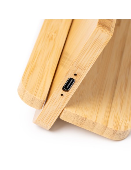 KROSY Customizable 3-in-1 Bamboo Charger Stand