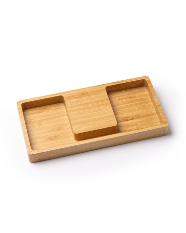 Bamboo Organizer with 10W Wireless... Bamboo Organizer with 10W Wireless...