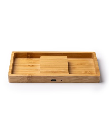 Bamboo Organizer with 10W Wireless... Bamboo Organizer with 10W Wireless...