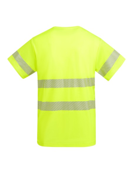 T-shirt technique haute visibilité à manches courtes en 55 % coton et 45 % polyester - TAURI ROLY