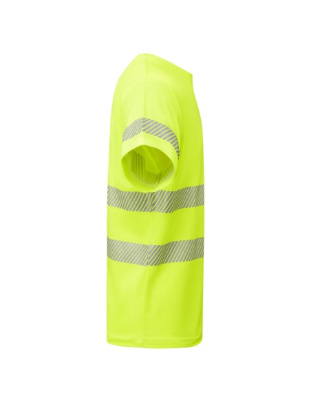 Camiseta técnica alta visibilidad de manga corta 55% algodón y 45% poliéste - TAURI ROLY