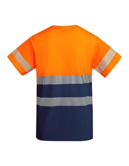T-shirt technique haute visibilité à manches courtes en 55 % coton et 45 % polyester - TAURI ROLY